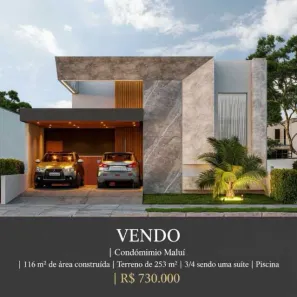 Casa de Condomínio com 3 Quartos à venda, 116m² no Alphaville, Barra dos Coqueiros