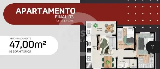 Apartamento com 2 Quartos à venda, 47m² no Jardim Vila Formosa, São Paulo