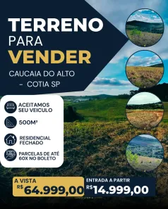 Lote/Terreno à venda, 500m² no dos Mendes (Caucaia do Alto), Cotia