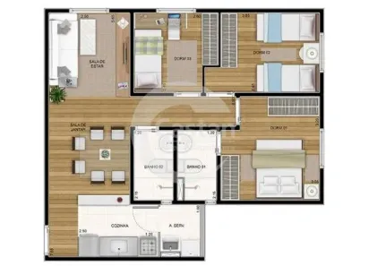 Apartamento com 3 Quartos à venda, 61m² no Jardim Vila Formosa, São Paulo