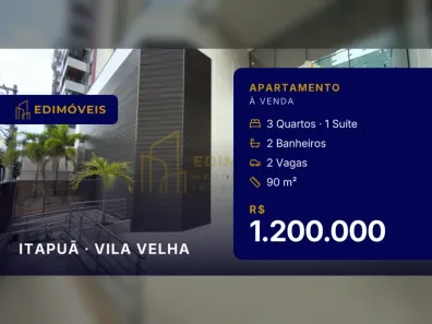 Apartamento com 3 Quartos à venda, 90m² no Itapuã, Vila Velha