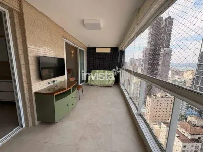 Apartamento com 3 Quartos para alugar, 177m² no Pompéia, Santos