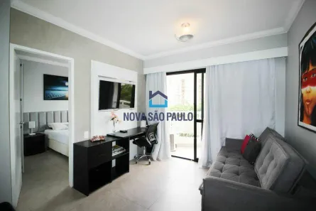 Apartamento com 1 Quarto para alugar, 37m² no Indianópolis, São Paulo