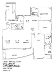 Apartamento com 3 Quartos à venda, 117m² no Umuarama, Osasco