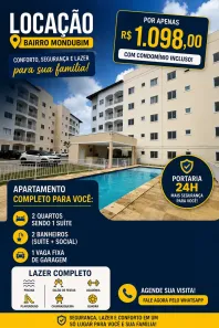 Apartamento com 2 Quartos para alugar, 50m² no Mondubim, Fortaleza