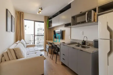 Apartamento com 1 Quarto para alugar, 32m² no Indianópolis, São Paulo
