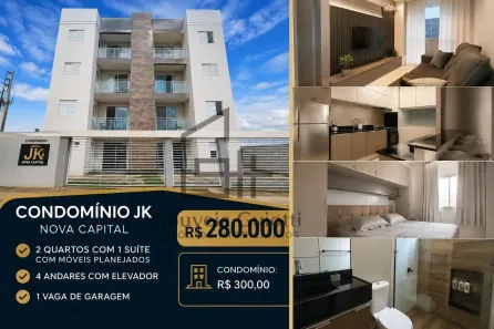 Apartamento com 2 Quartos à venda, 55m² no JK Nova Capital, Anápolis