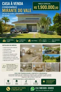 Casa de Condomínio com 4 Quartos à venda, 203m² no Condomínio Residencial Mirante do Vale, Jacareí