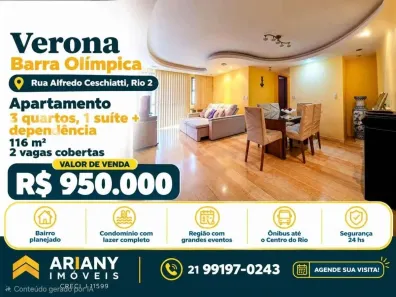 Apartamento com 3 Quartos à venda, 116m² no Barra Olímpica, Rio de Janeiro