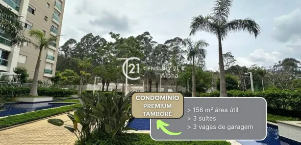 Apartamento com 3 Quartos para alugar, 156m² no Tamboré, Santana de Parnaíba