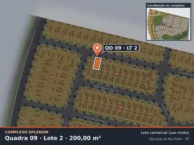 Lote/Terreno à venda, 200m² no Eparque Mirage, São José do Rio Preto