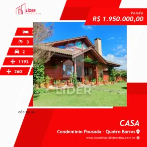 Casa com 3 Quartos à venda, 1192m² no Pousada Quatro Barras, Quatro Barras