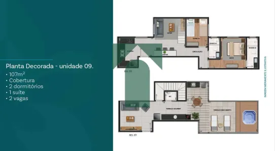 Cobertura com 2 Quartos à venda, 107m² no Vila Assunção, Santo André