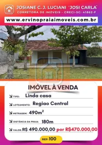 Casa com 2 Quartos à venda, 490m² no Praia do Ervino, São Francisco do Sul