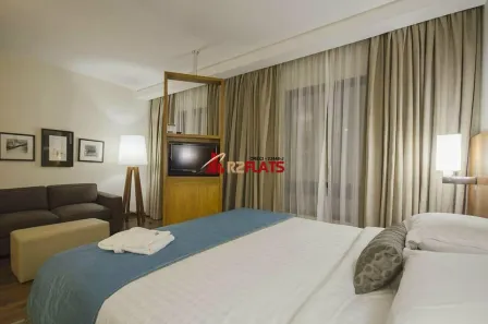 Flat com 1 Quarto à venda, 30m² no Cidade Monções, São Paulo