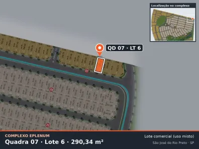 Lote/Terreno à venda, 290m² no Eparque Mirage, São José do Rio Preto