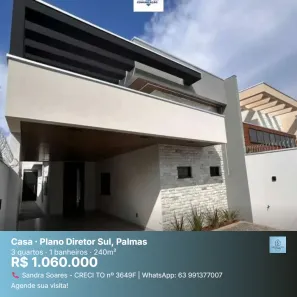 Casa com 3 Quartos à venda, 160m² no Plano Diretor Sul, Palmas