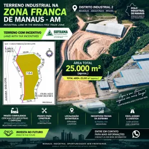 Lote/Terreno à venda, 25000m² no Distrito Industrial II, Manaus