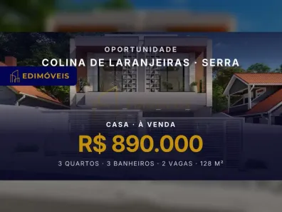 Casa com 3 Quartos à venda, 128m² no Colina de Laranjeiras, Serra