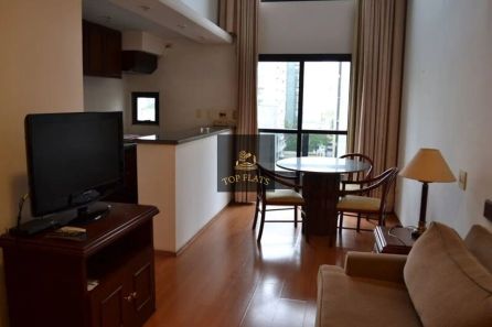 Flat com 1 Quarto para venda ou aluguel, 52m² no Moema, São Paulo