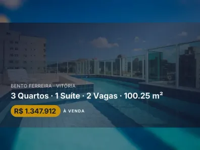 Apartamento com 3 Quartos à venda, 100m² no Bento Ferreira, Vitória