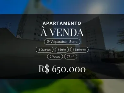 Apartamento com 3 Quartos à venda, 77m² no Valparaíso, Serra
