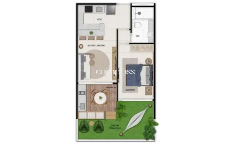 Apartamento com 1 Quarto à venda, 15m² no Tamandaré, Tamandaré