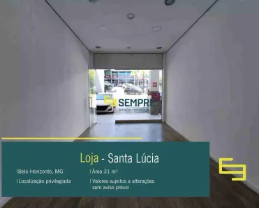 Ponto Comercial para alugar, 31m² no Santa Lúcia, Belo Horizonte