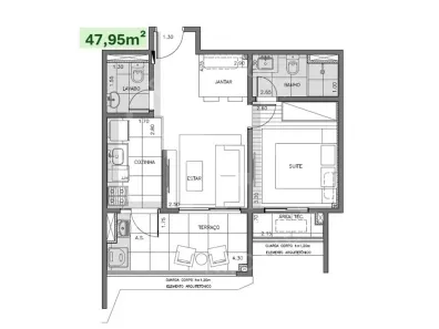 Apartamento com 2 Quartos à venda, 46m² no Vila Mariana, São Paulo
