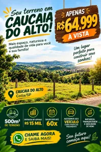 Lote/Terreno à venda, 500m² no Água Espraiada (Caucaia do Alto), Cotia