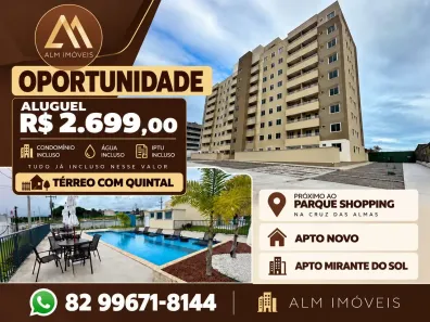 Apartamento com 2 Quartos para alugar, 44m² no Cruz das Almas, Maceió