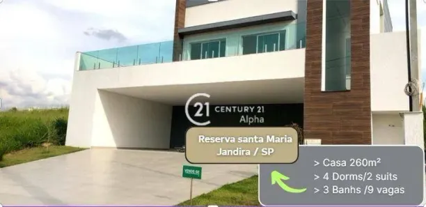 Casa com 4 Quartos à venda, 262m² no Reserva Nature, Jandira