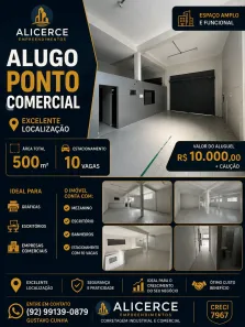 Prédio Comercial para alugar, 500m² no Centro, Manaus