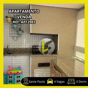 Apartamento com 3 Quartos à venda, 123m² no Santa Paula, São Caetano do Sul