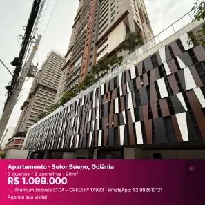 Apartamento com 2 Quartos à venda, 98m² no Setor Bueno, Goiânia
