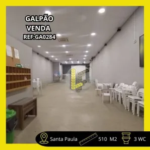 Galpão/Depósito/Armazém à venda, 510m² no Santa Paula, São Caetano do Sul