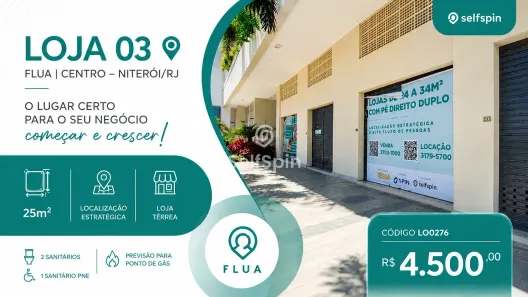 Ponto Comercial para alugar, 25m² no Centro, Niterói