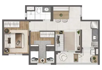 Apartamento com 2 Quartos para venda ou aluguel, 44m² no Butantã, São Paulo