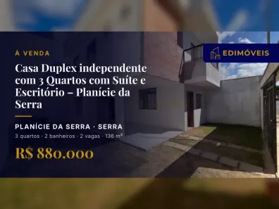Casa com 3 Quartos à venda, 136m² no Planície da Serra, Serra