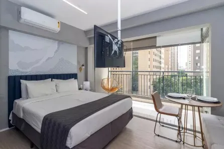 Kitnet com 1 Quarto à venda, 32m² no Indianópolis, São Paulo