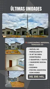 Casa de Condomínio com 3 Quartos à venda, 70m² no Jardim Decolores, Trindade