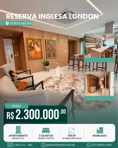 Apartamento com 3 Quartos à venda, 169m² no Ponta Negra, Manaus