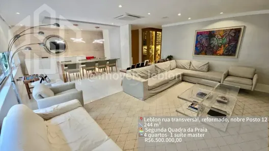Apartamento com 4 Quartos à venda, 244m² no Leblon, Rio de Janeiro