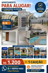 Apartamento com 2 Quartos para alugar, 42m² no Novo Horizonte, Marituba