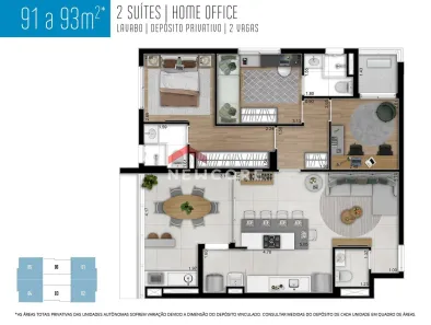 Apartamento com 2 Quartos à venda, 93m² no Vila Osasco, Osasco