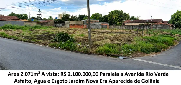 Lote/Terreno à venda, 2071m² no Jardim Nova Era, Aparecida de Goiânia