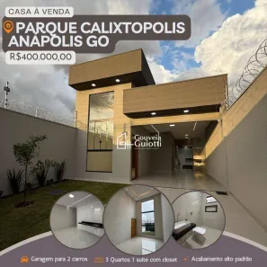 Casa com 3 Quartos à venda, 115m² no Parque Calixtópolis, Anápolis