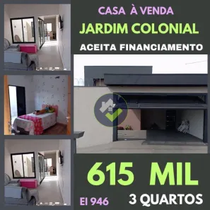 Casa com 3 Quartos à venda, 144m² no Jardim Colonial, Bauru