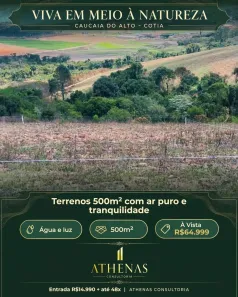 Lote/Terreno à venda, 500m² no Recreio Topázio (Caucaia do Alto), Cotia