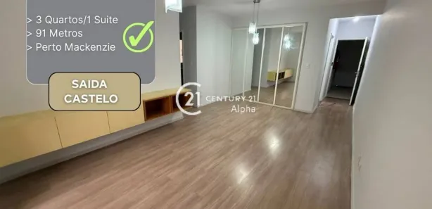 Apartamento com 3 Quartos para alugar, 91m² no Tamboré, Barueri